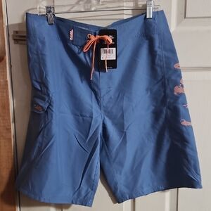 Salt Life Stealth Bomberz SLX-QD Boardshorts: ELECTRIC BLUE: NEW WITH TAGS: 34